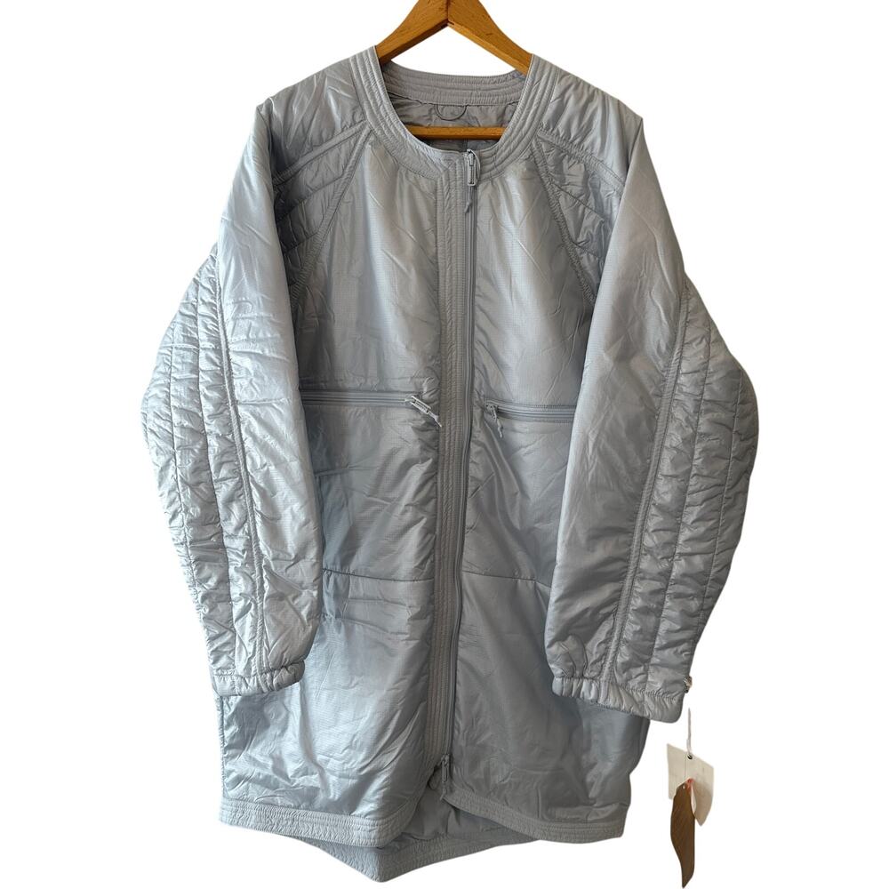 Free People NWT Light As‎ A Feather Packable Tunic Liner Ice Grey Size M - Picture 3 of 13